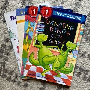 Set of four level one reading books for kids